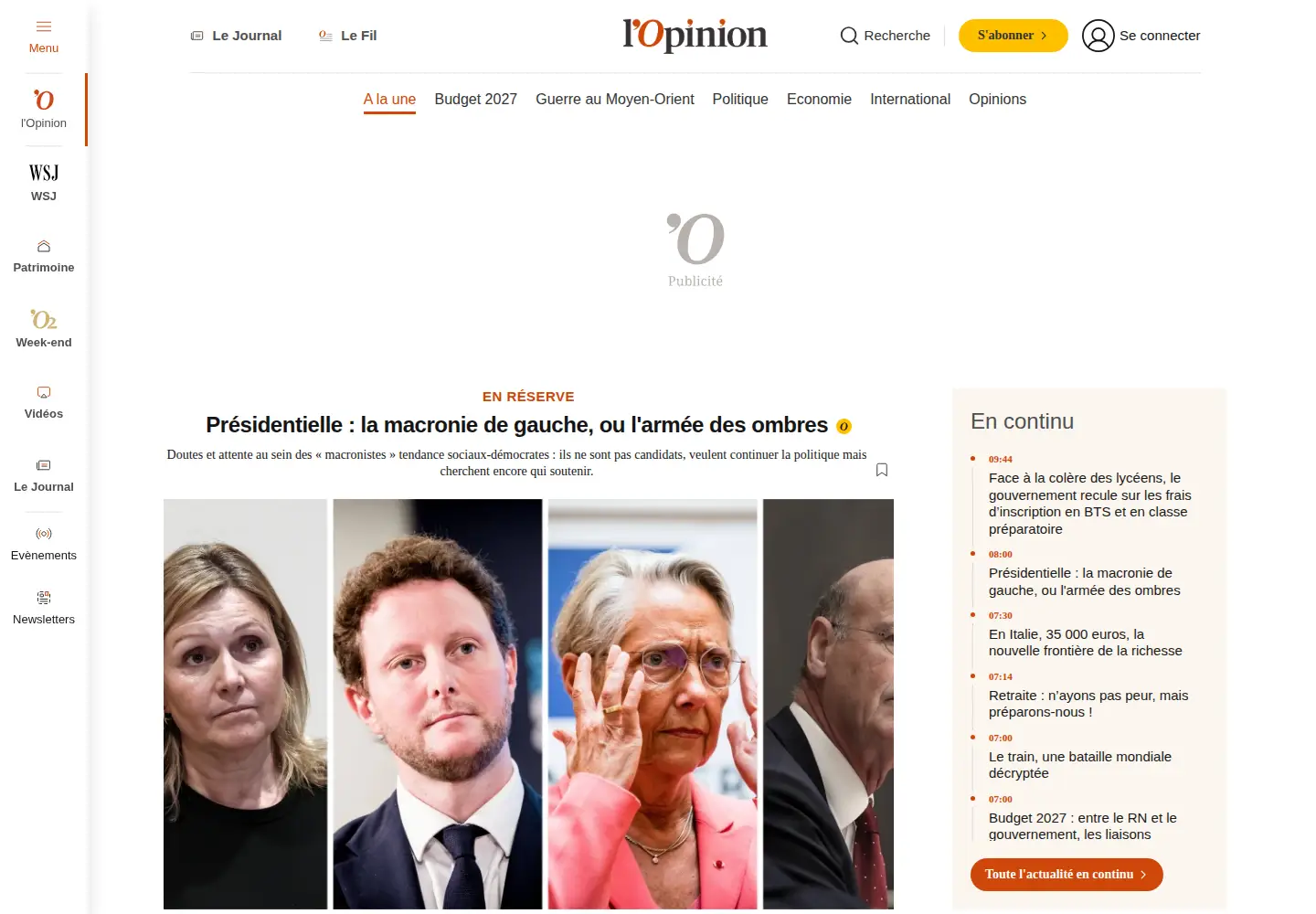Screenshot of lopinion.fr