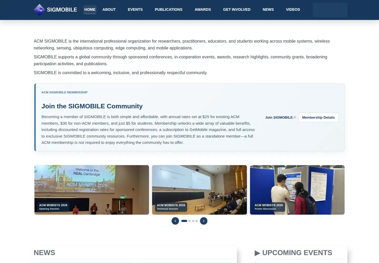 Captured homepage of sigmobile.org in the current scan