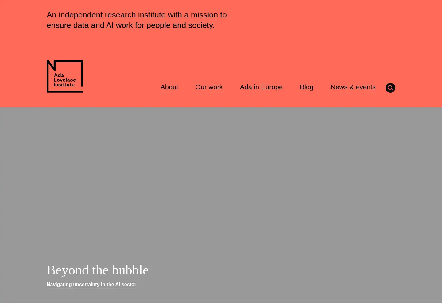 Screenshot of adalovelaceinstitute.org