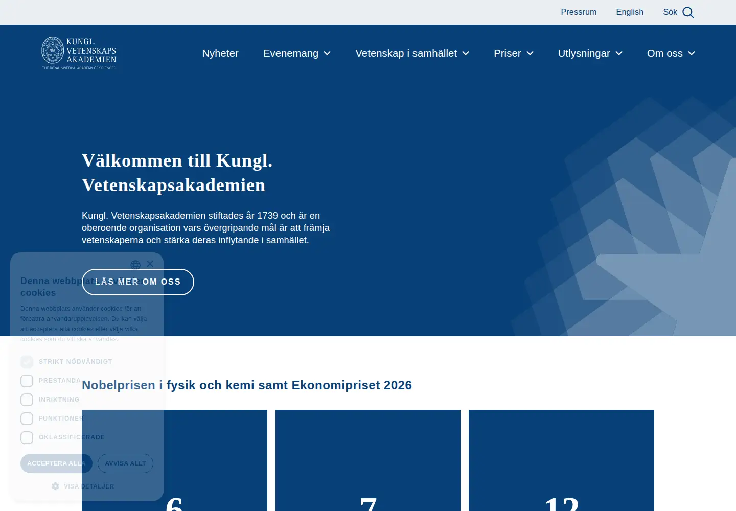 Screenshot of kva.se