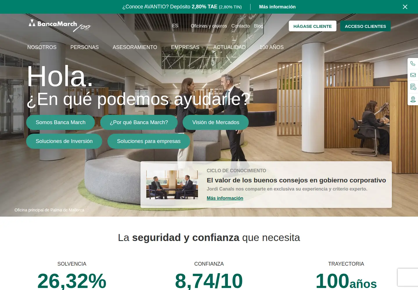Screenshot of bancamarch.es