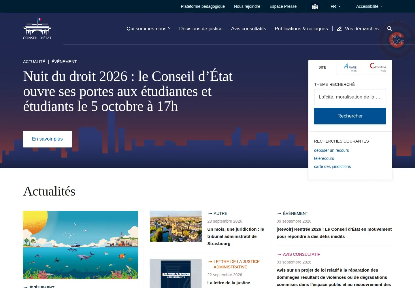 Screenshot of conseil-etat.fr