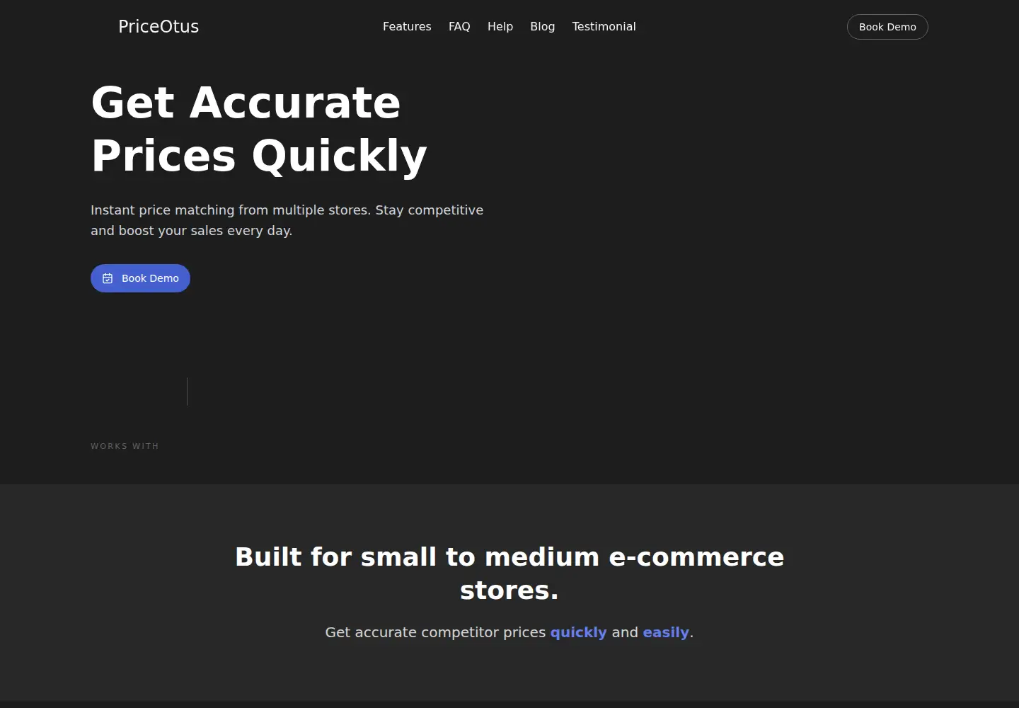 Screenshot of priceotus.com
