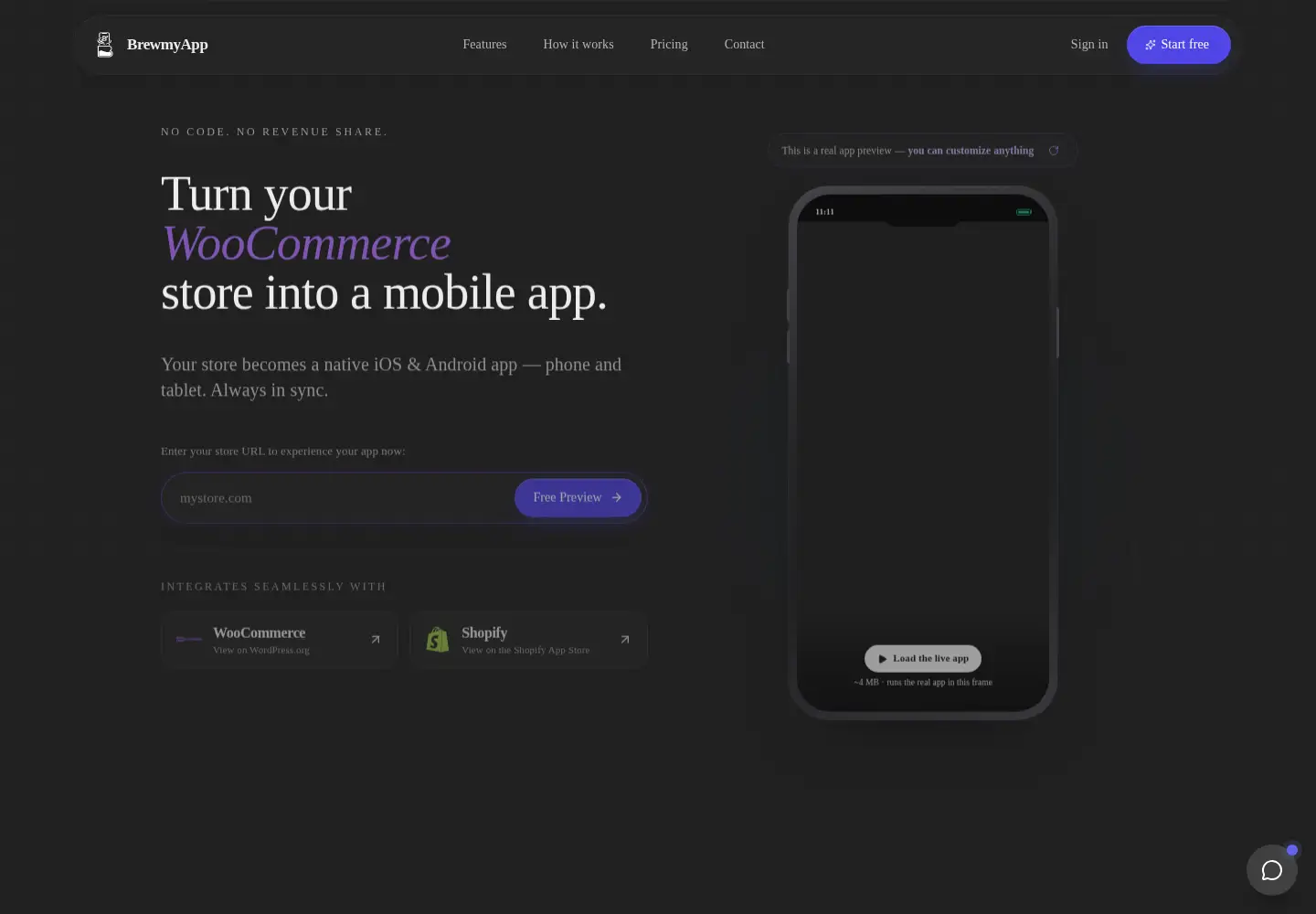 Screenshot of brewmyapp.io