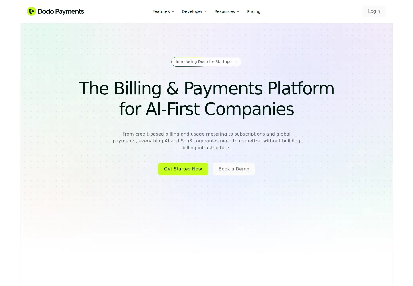 Screenshot of dodopayments.com