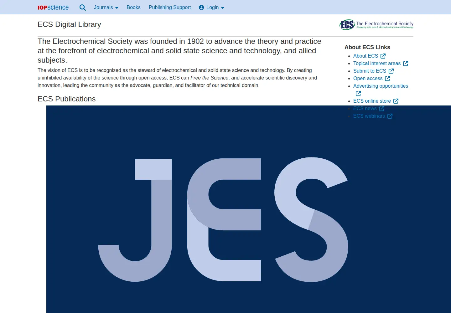 Screenshot of ecsdl.org