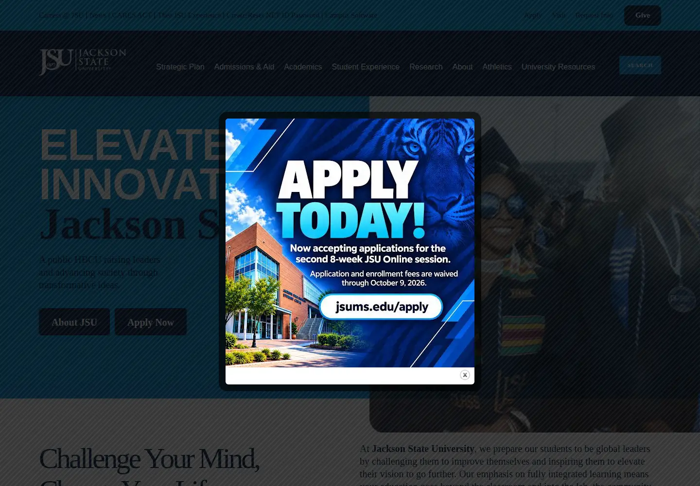Screenshot of jsums.edu