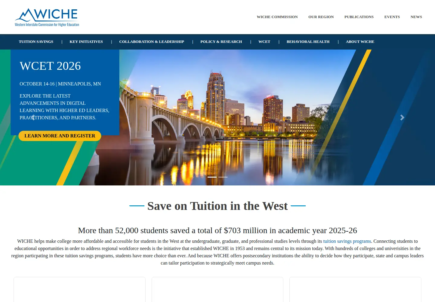 Screenshot of wiche.edu