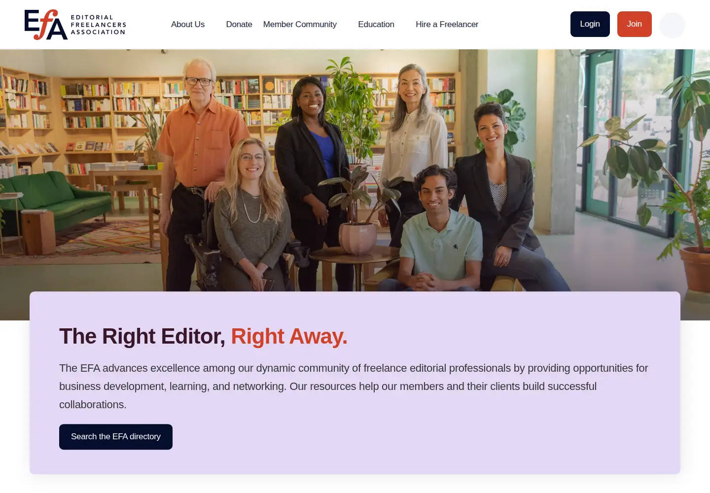 Screenshot of the-efa.org