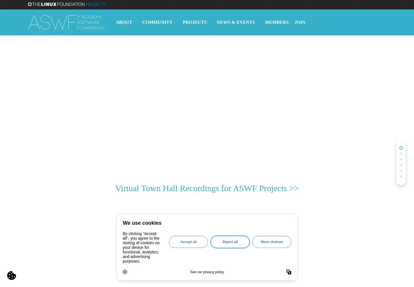 Screenshot of aswf.io