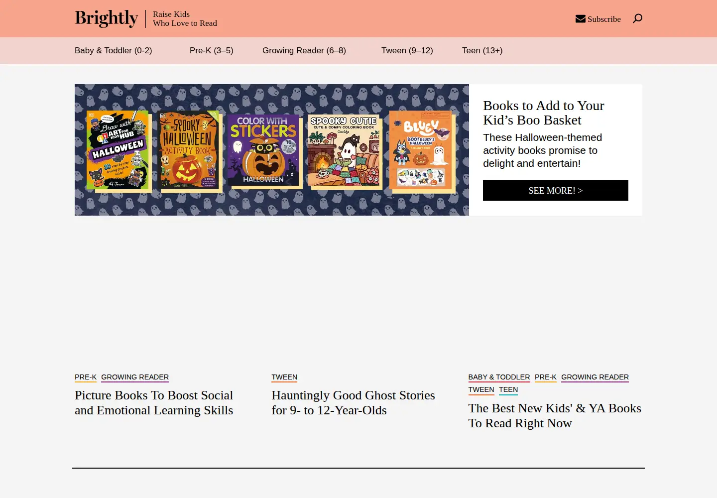 Captured homepage of readbrightly.com in the current scan