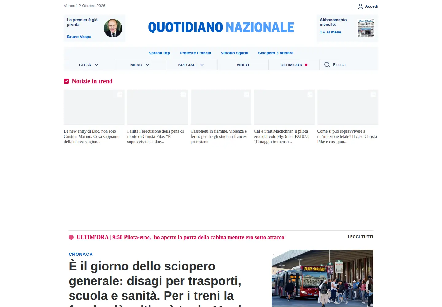 Screenshot of quotidiano.net