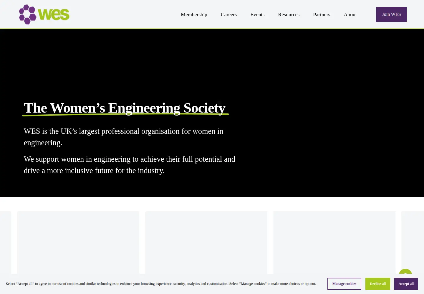 Screenshot of wes.org.uk