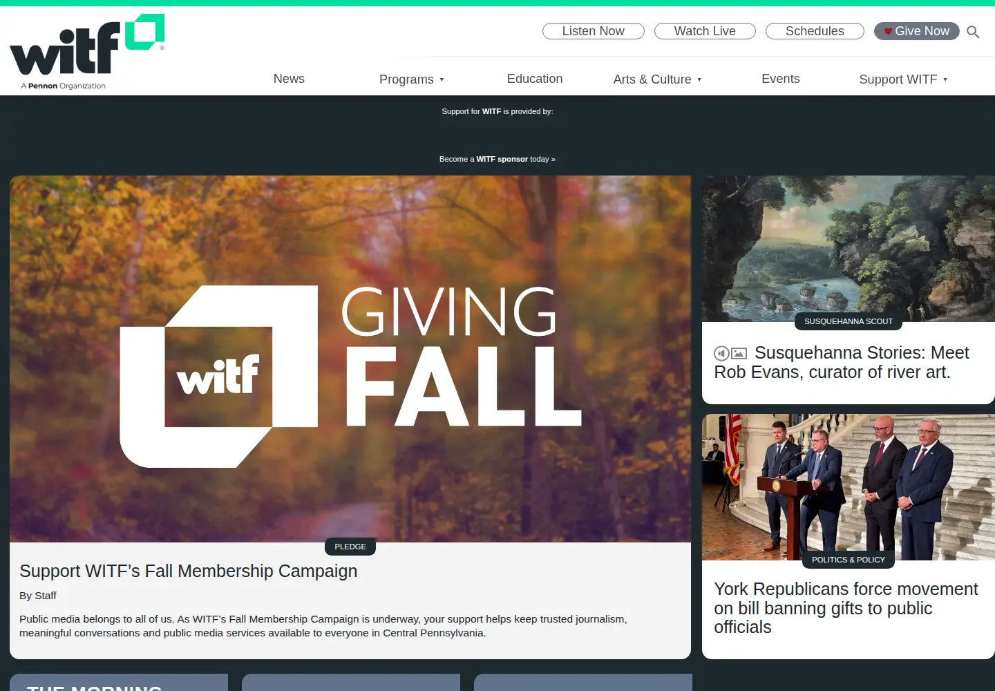 Screenshot of witf.org
