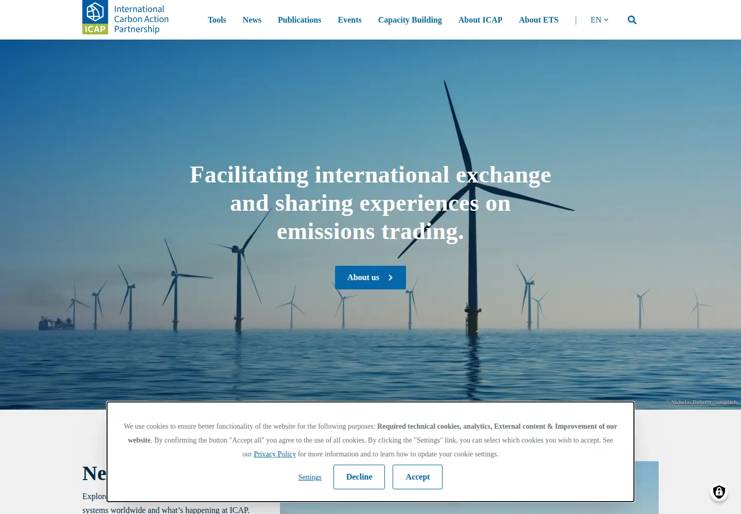Screenshot of icapcarbonaction.com