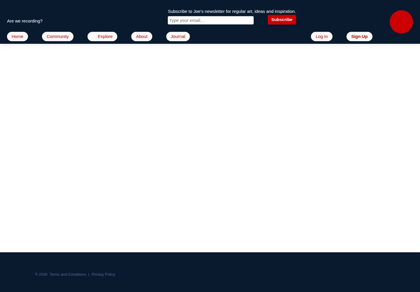 Screenshot of hitrecord.org