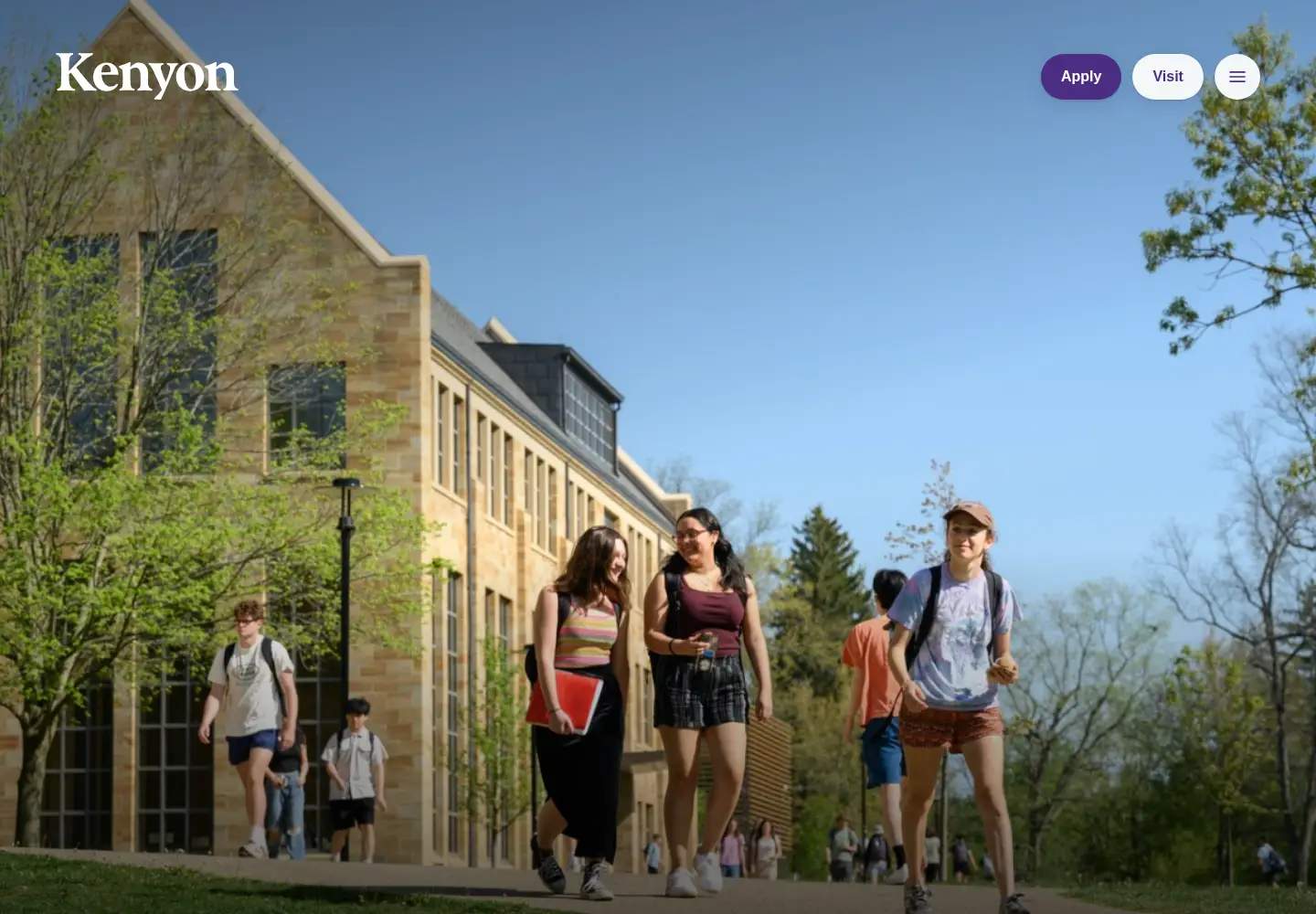 Screenshot of kenyon.edu