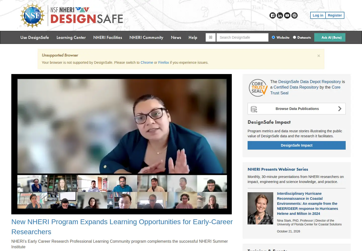 Screenshot of designsafe-ci.org