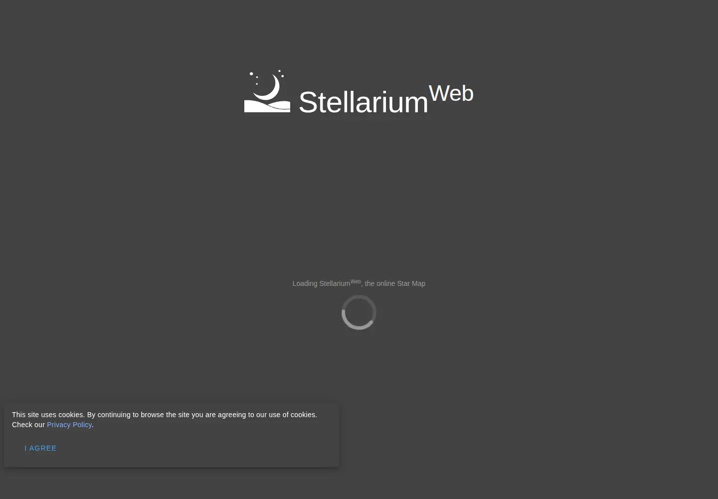 Screenshot of stellarium-web.org