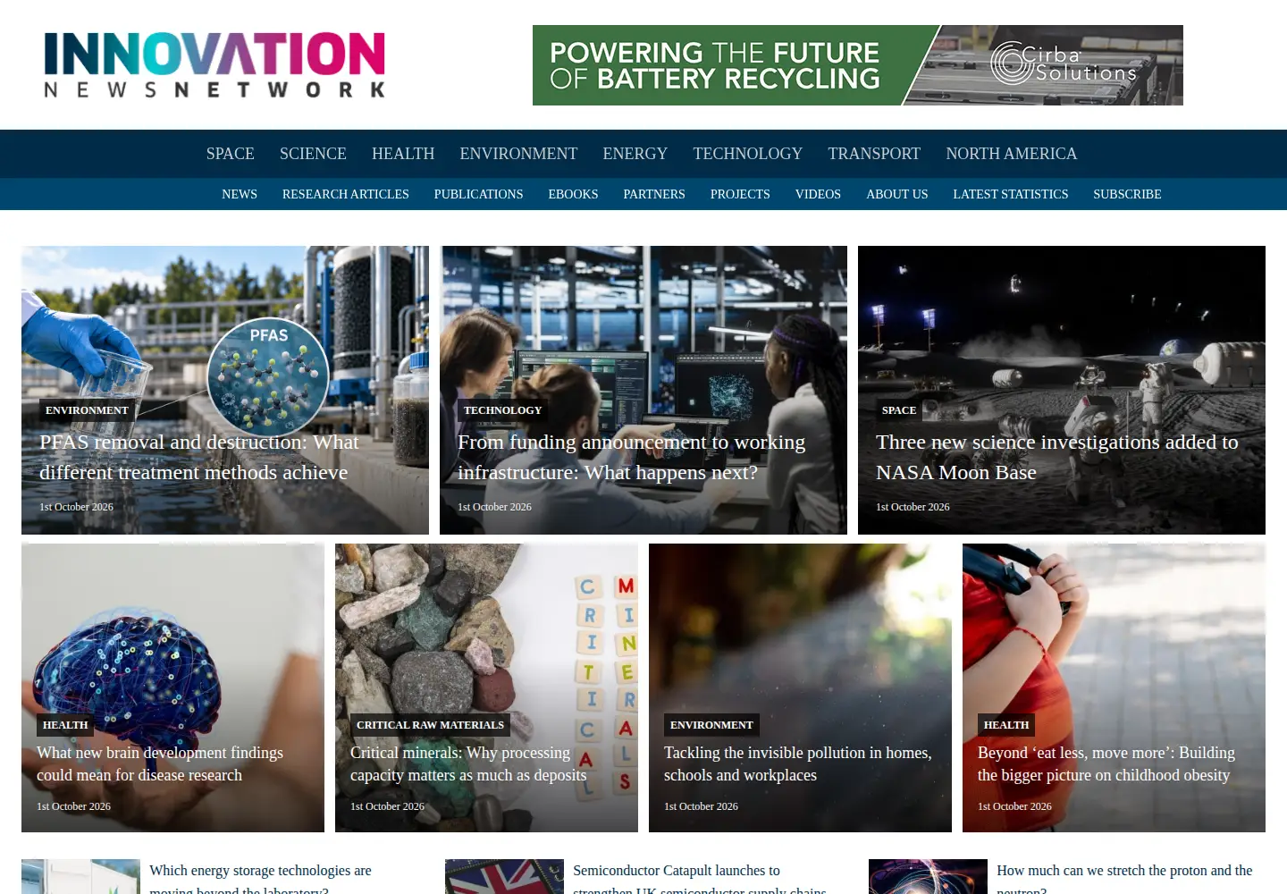 Screenshot of innovationnewsnetwork.com
