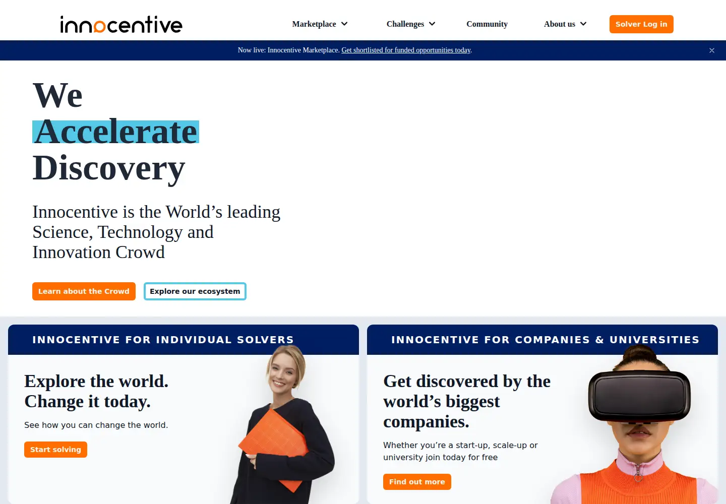 Screenshot of innocentive.com