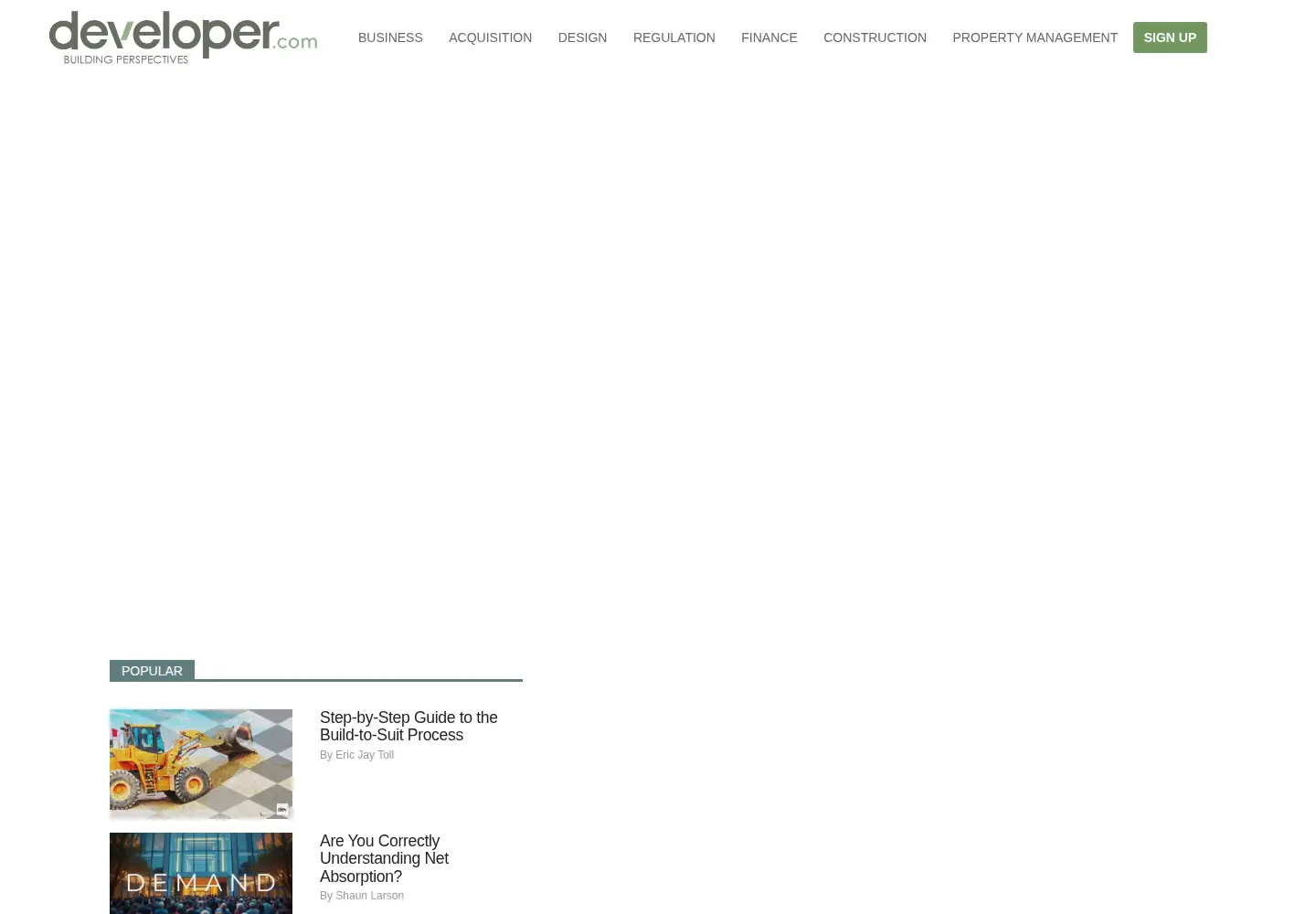 Screenshot of developer.com