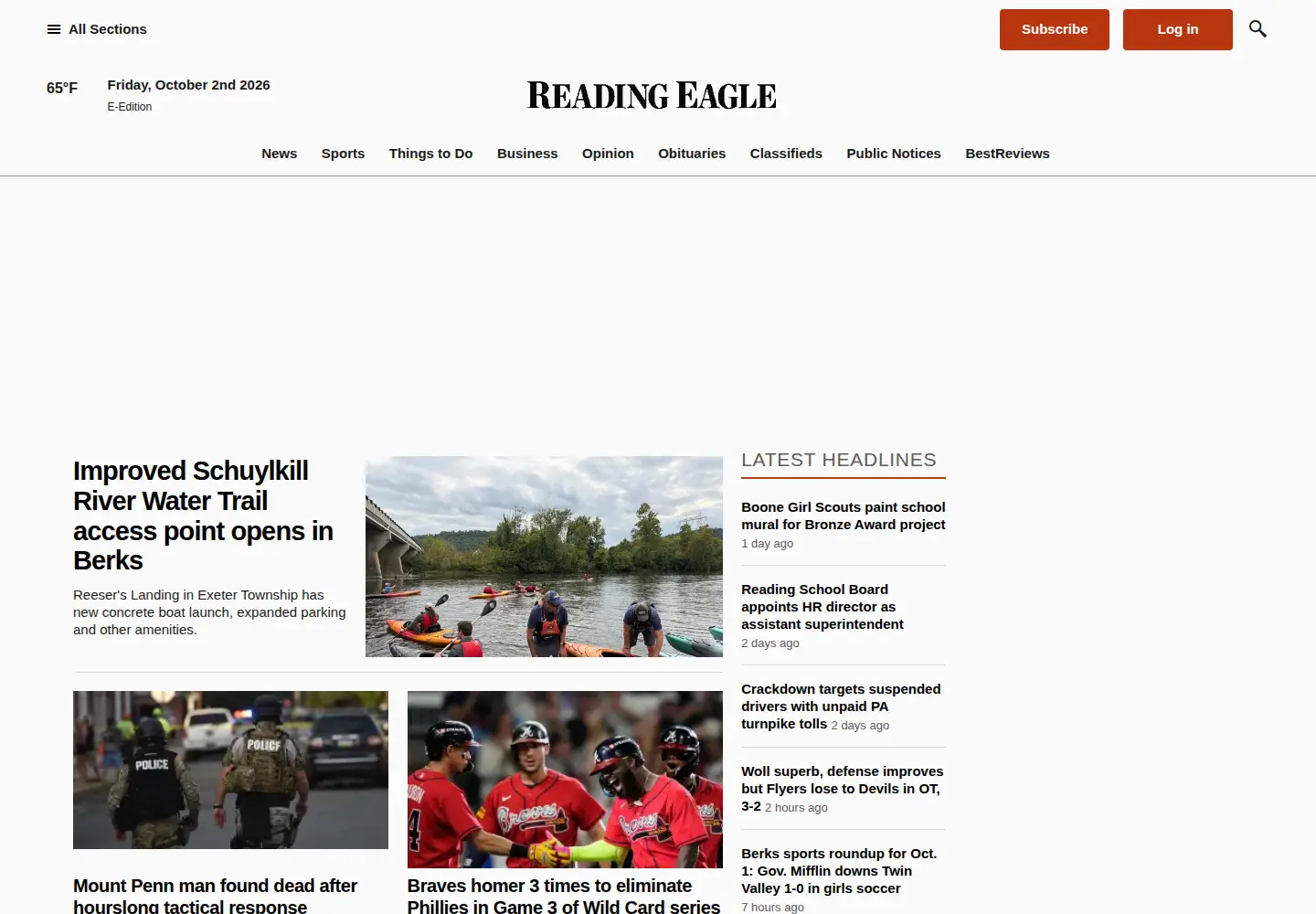 Screenshot of readingeagle.com