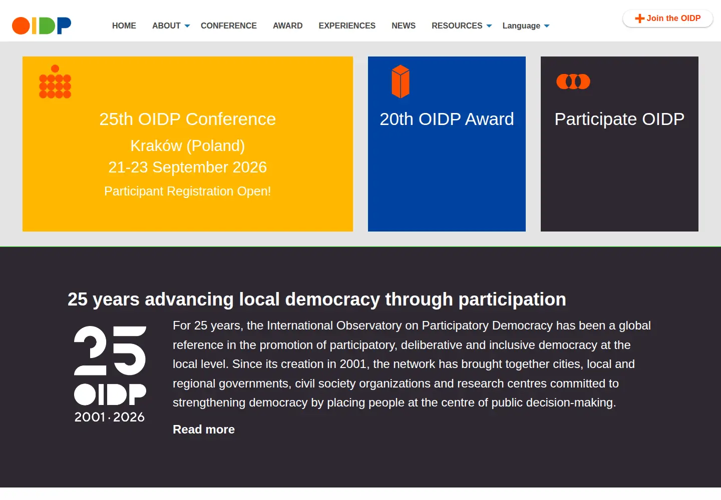 Screenshot of oidp.net