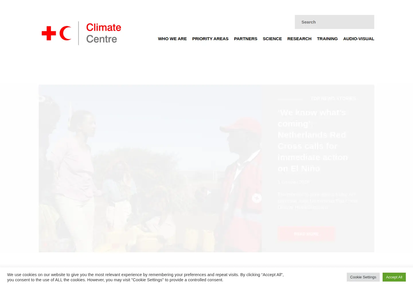 Screenshot of climatecentre.org
