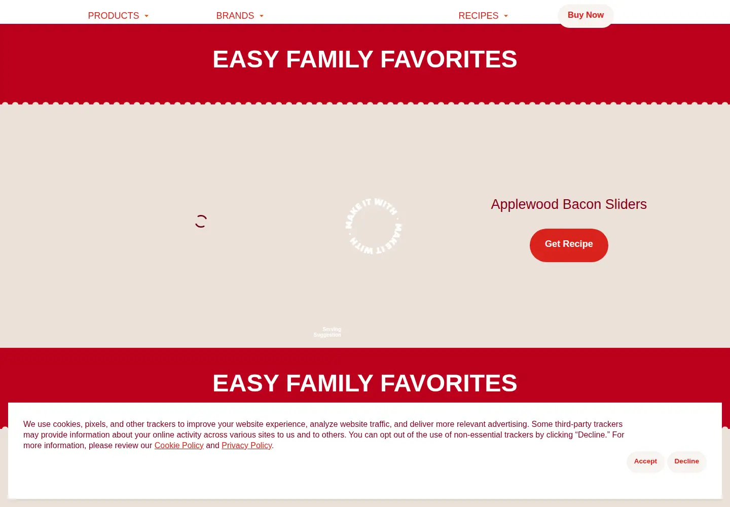Screenshot of hormel.com
