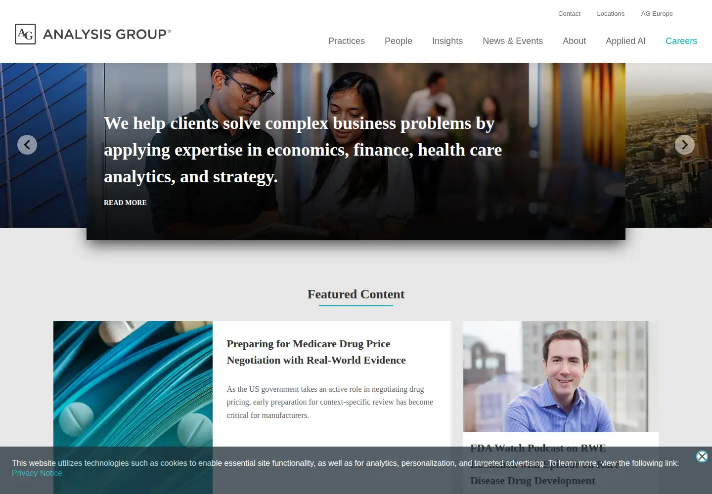 Screenshot of analysisgroup.com