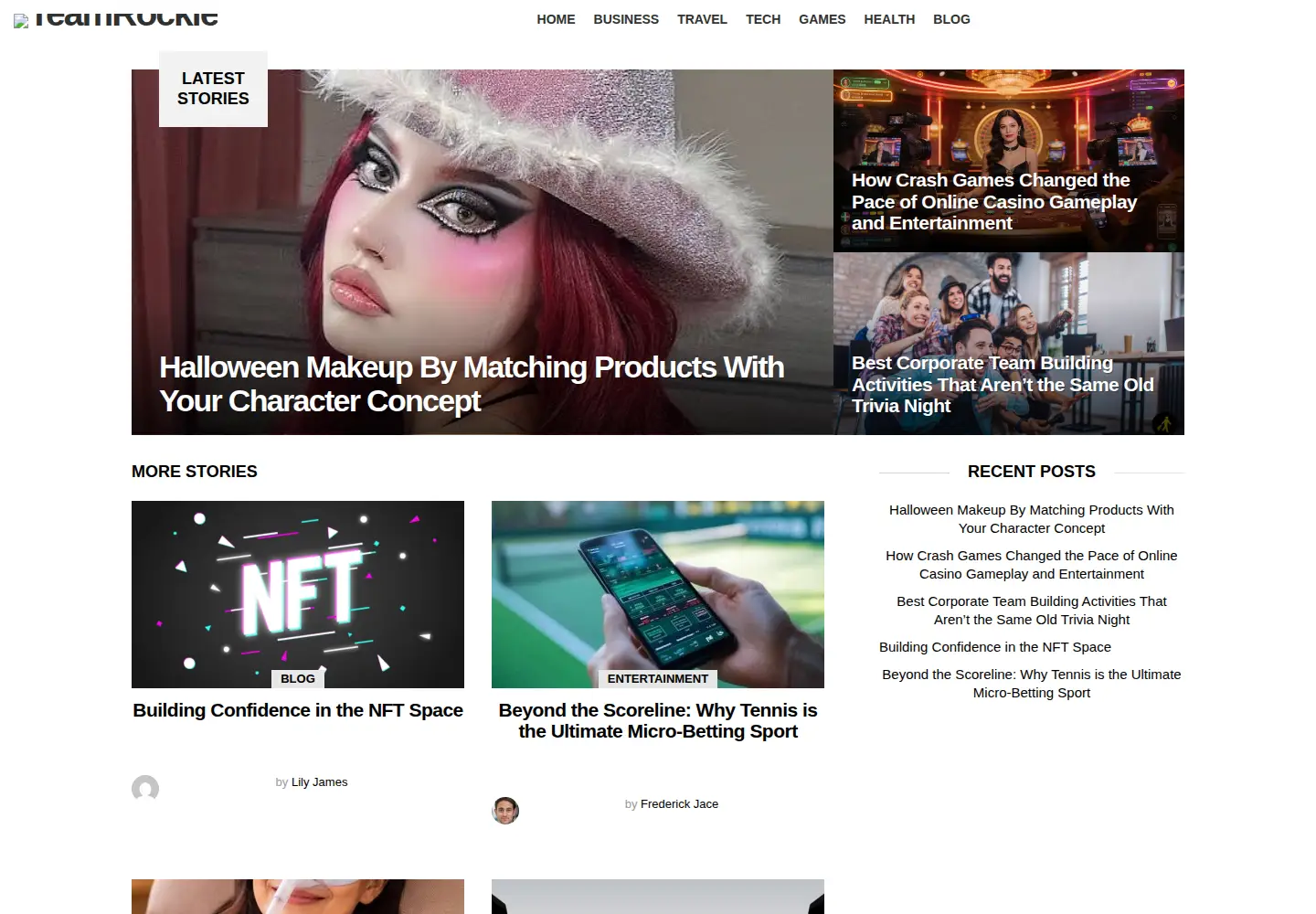 Screenshot of teamrockie.com