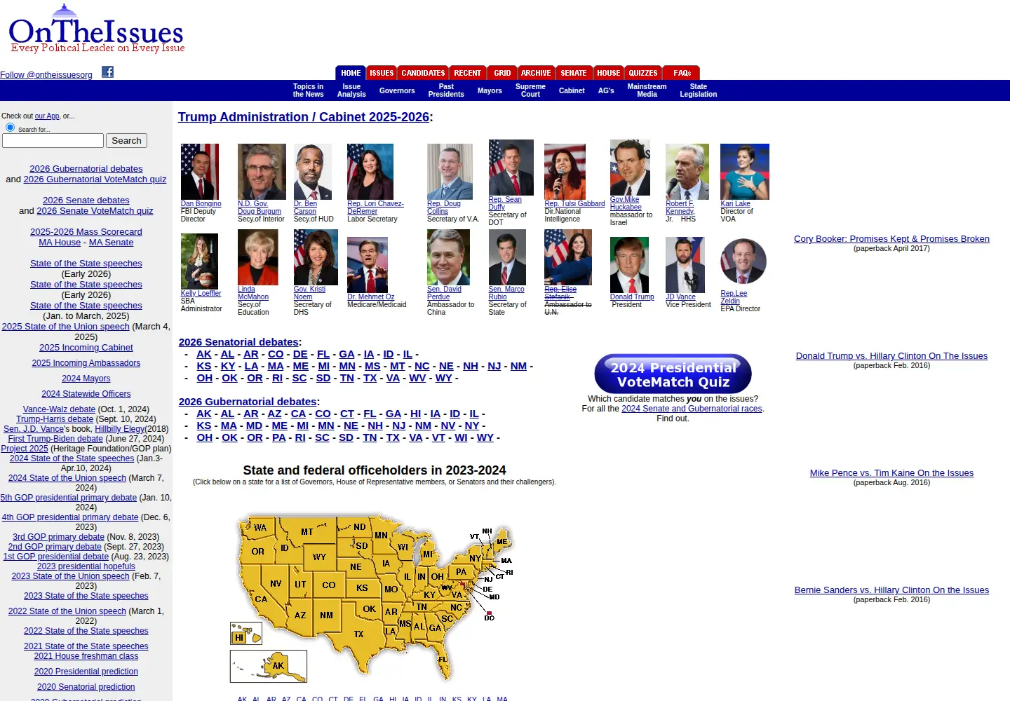 Screenshot of ontheissues.org