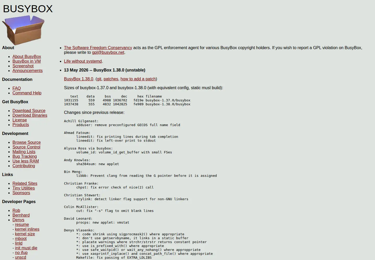 Screenshot of busybox.net