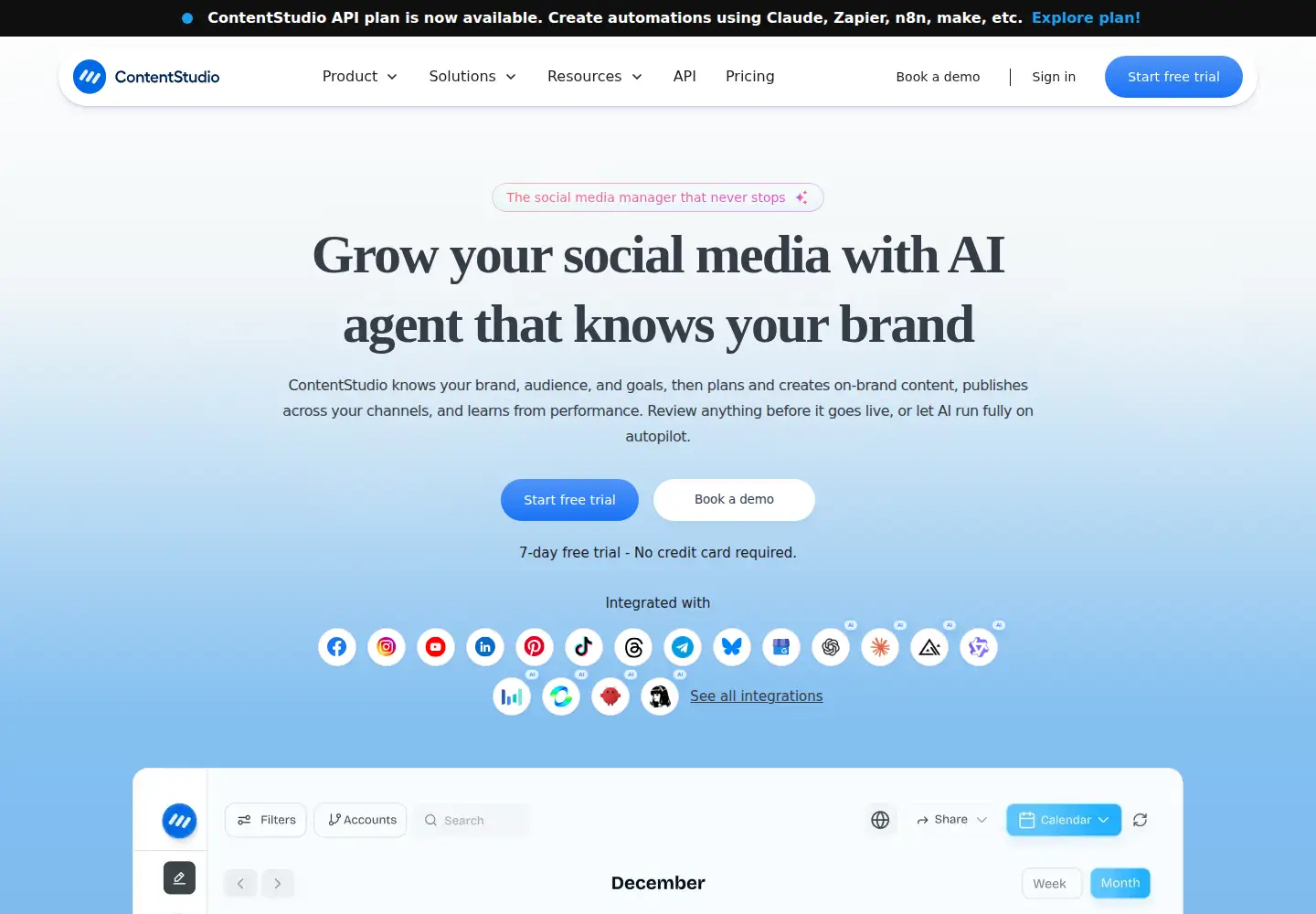 Screenshot of contentstudio.io