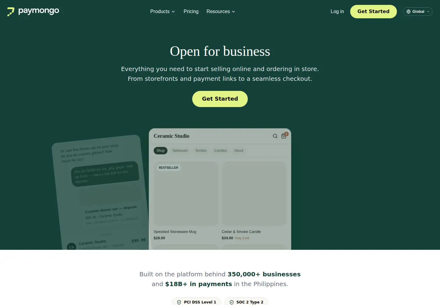 Screenshot of paymongo.com