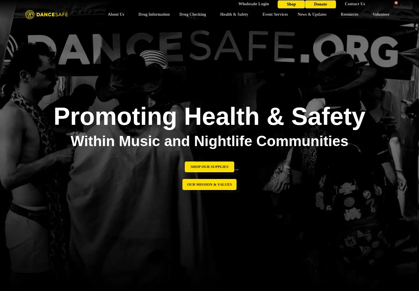 Screenshot of dancesafe.org
