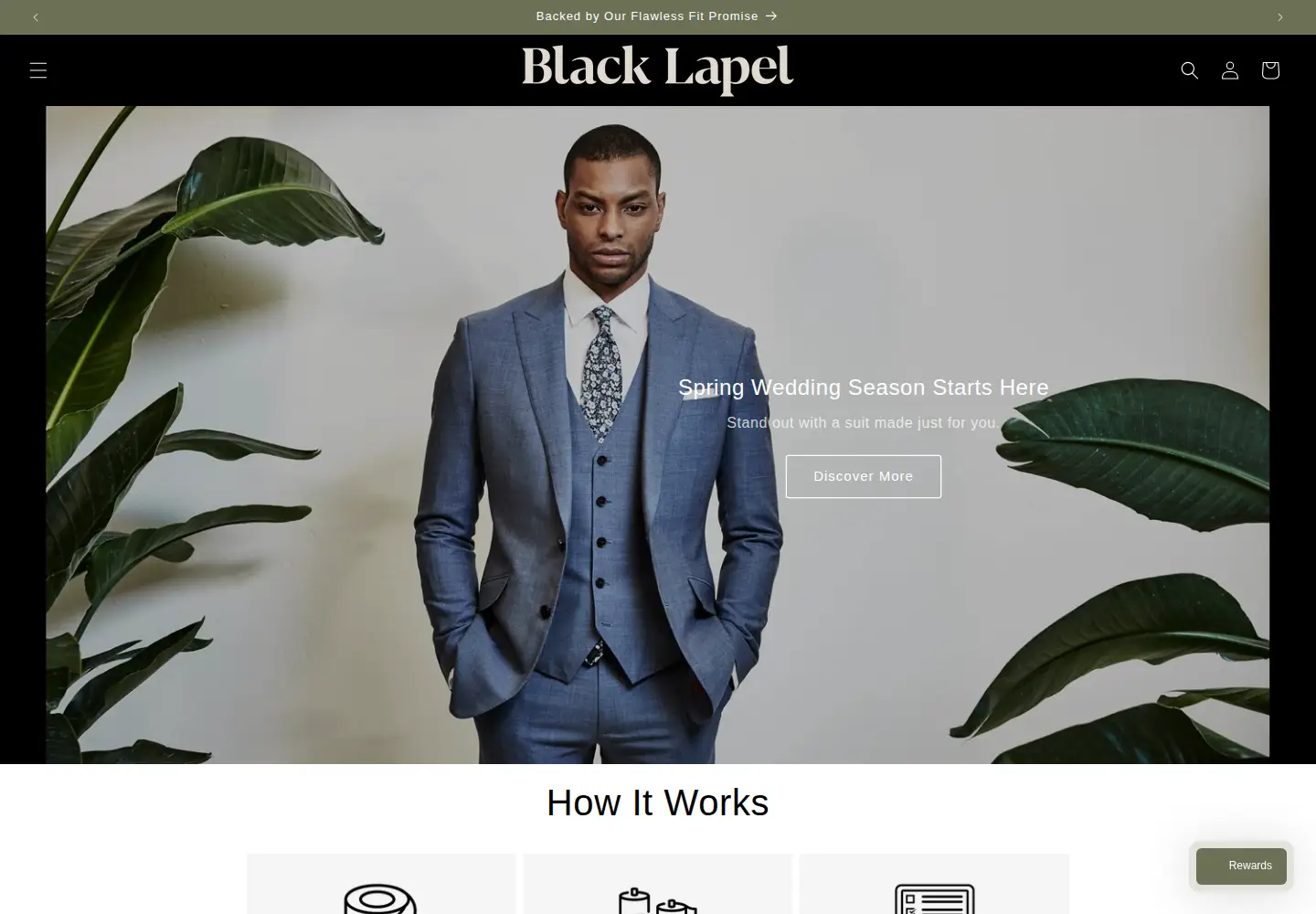 Screenshot of blacklapel.com