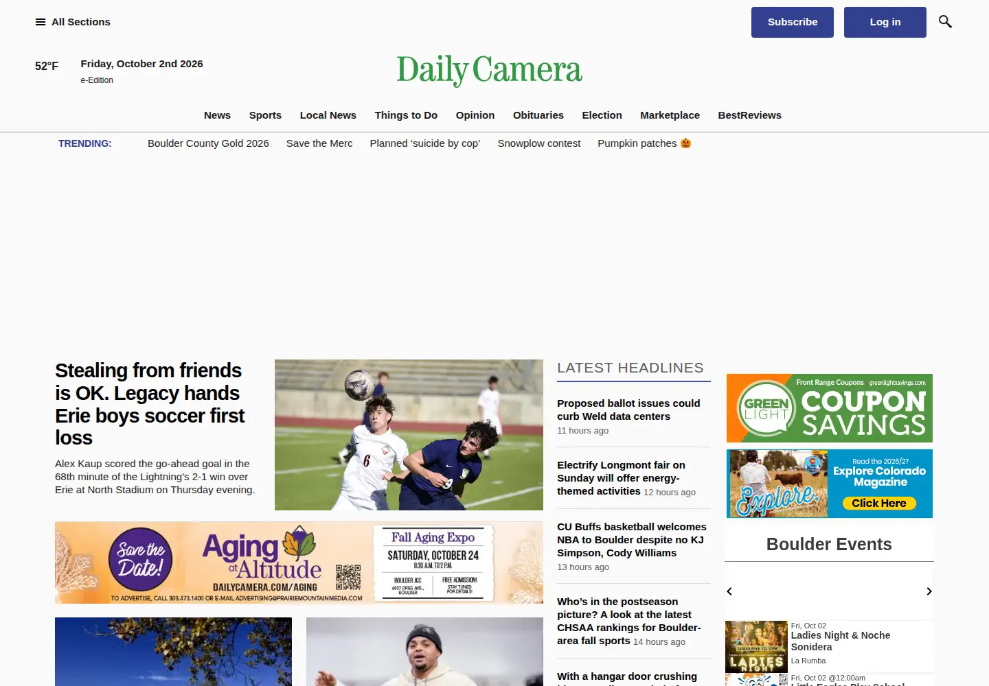 Screenshot of dailycamera.com