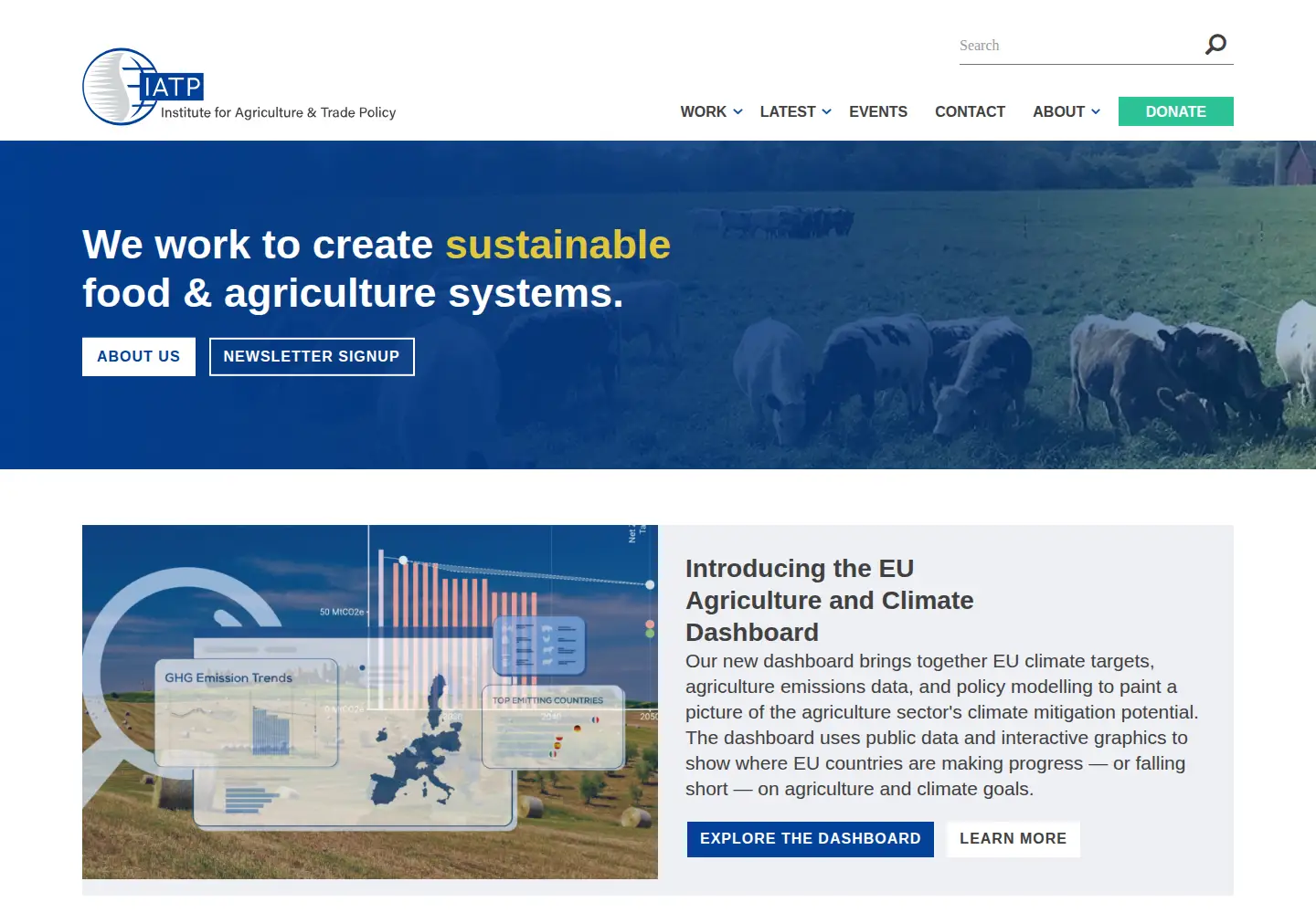 Screenshot of iatp.org