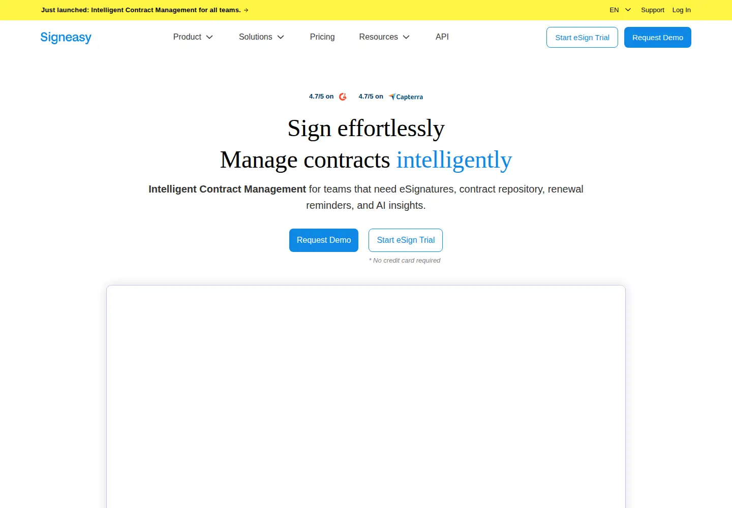 Screenshot of signeasy.com
