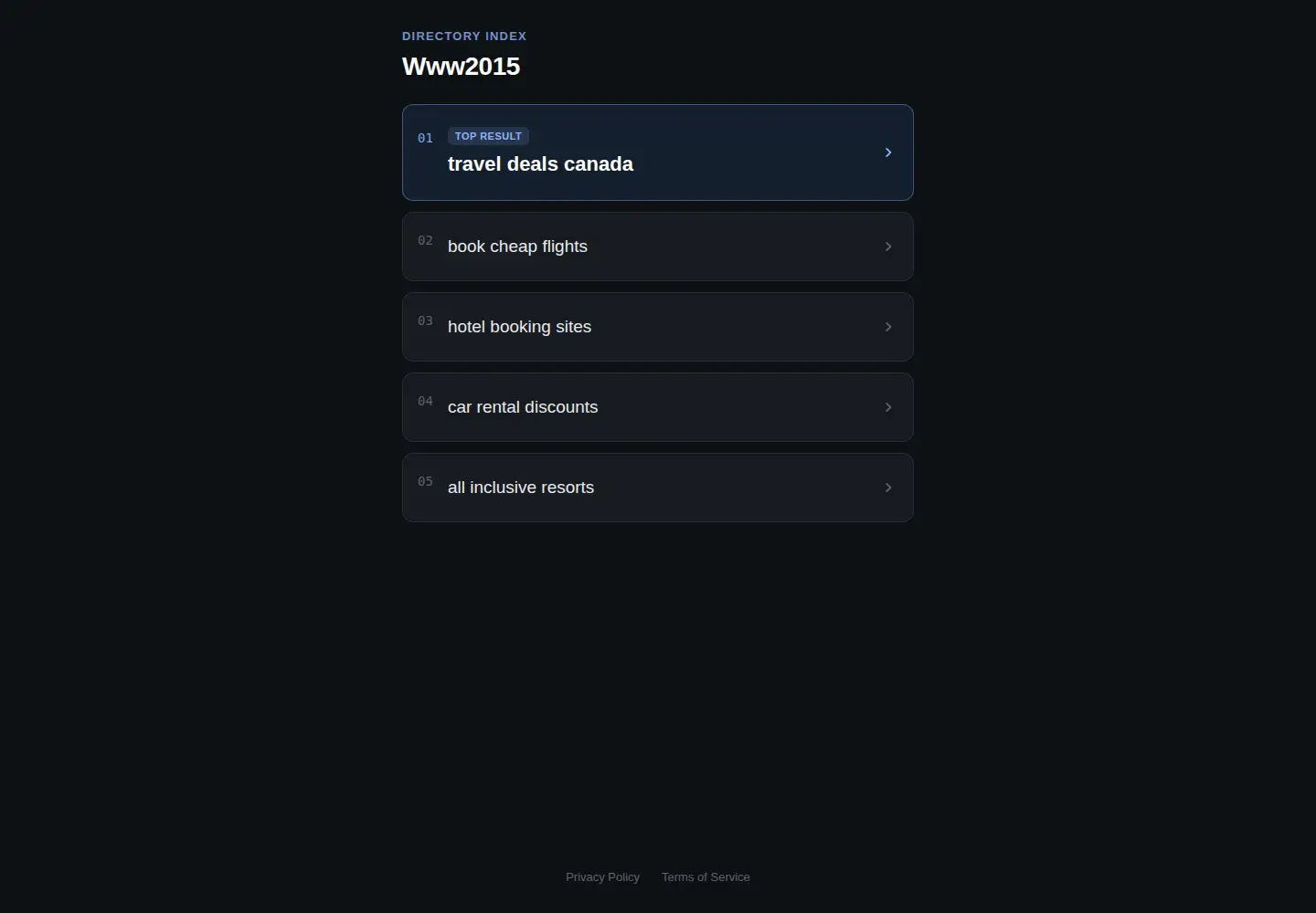 Screenshot of www2015.it