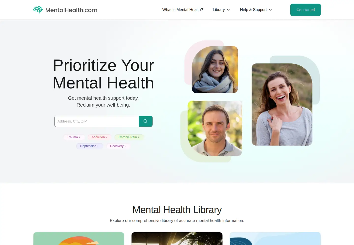 Screenshot of mentalhelp.net