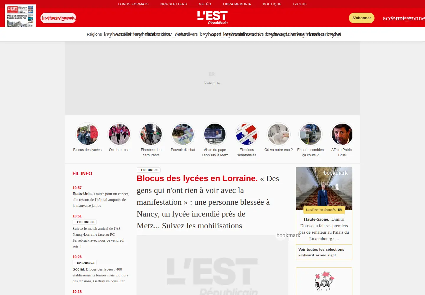 Screenshot of estrepublicain.fr