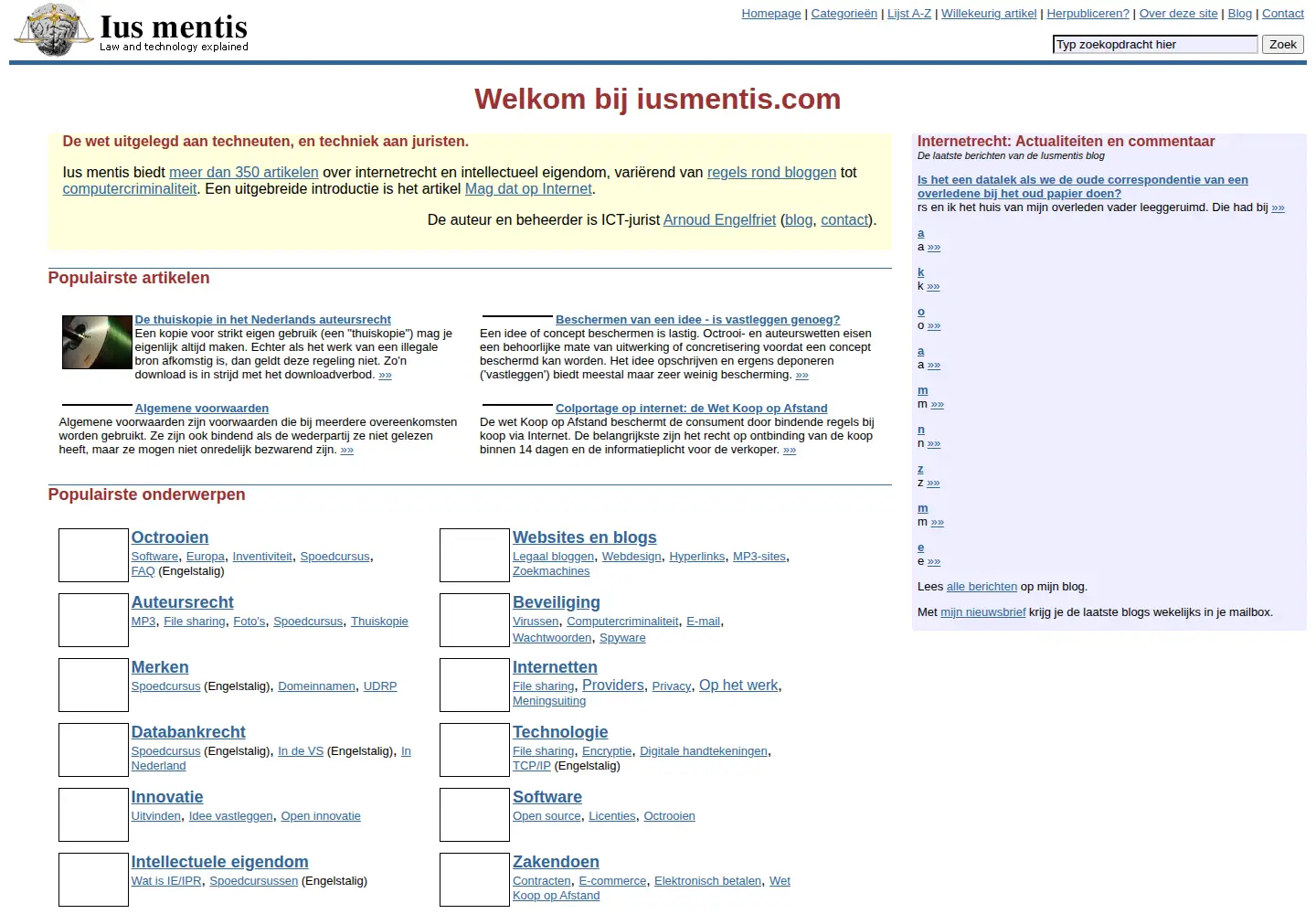 Screenshot of iusmentis.com