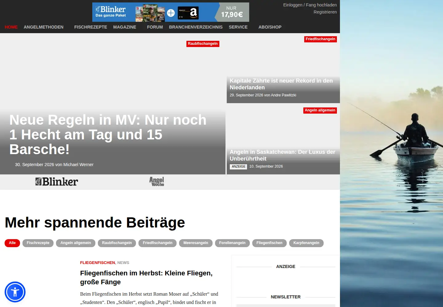Screenshot of blinker.de