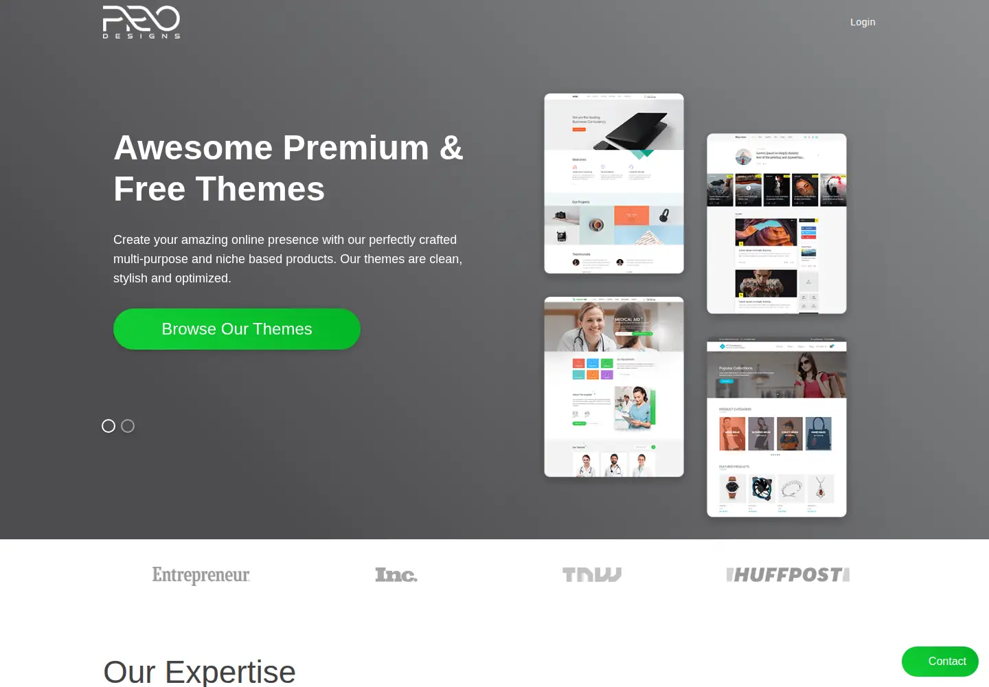 Screenshot of prodesigns.com