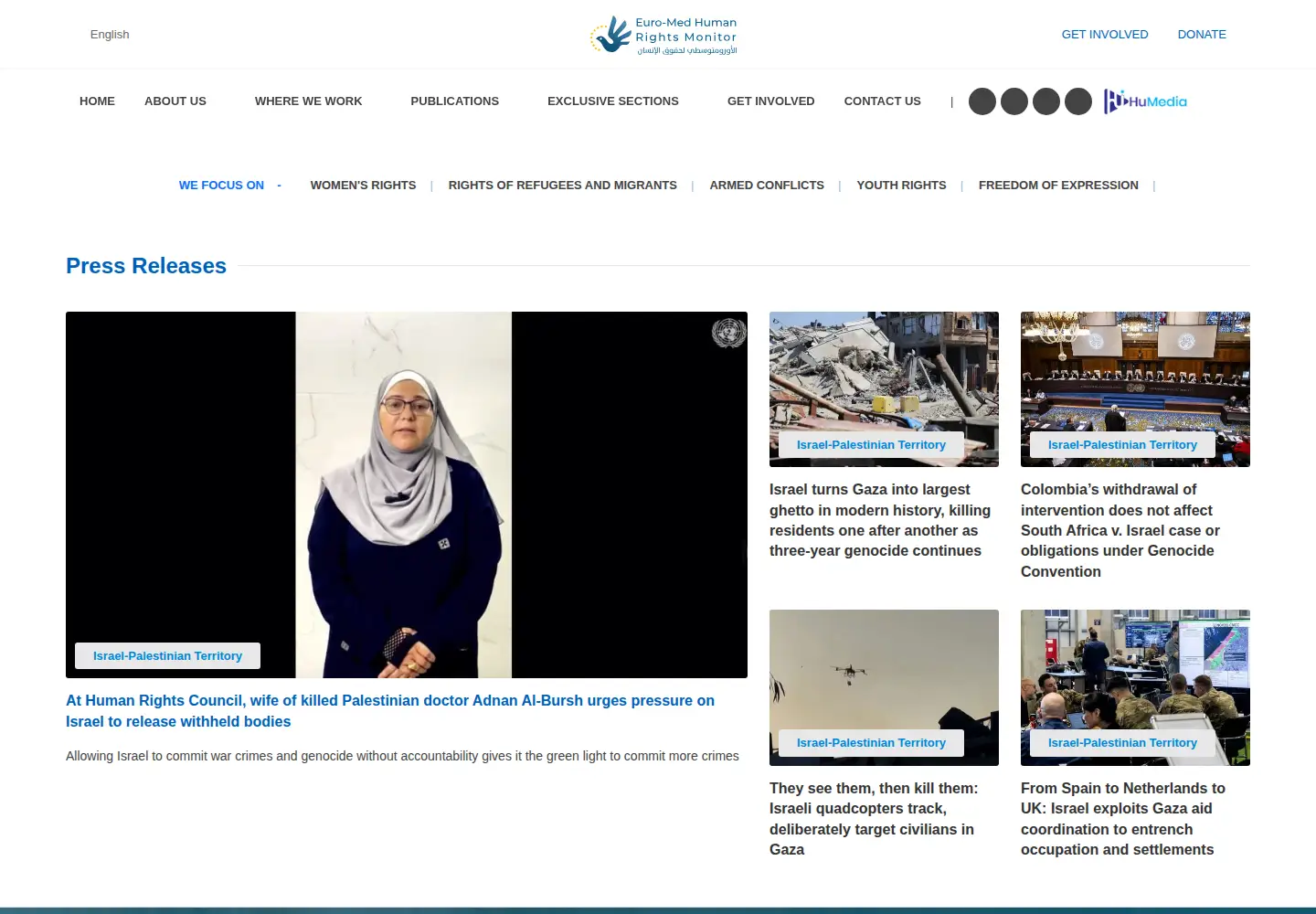Screenshot of euromedmonitor.org