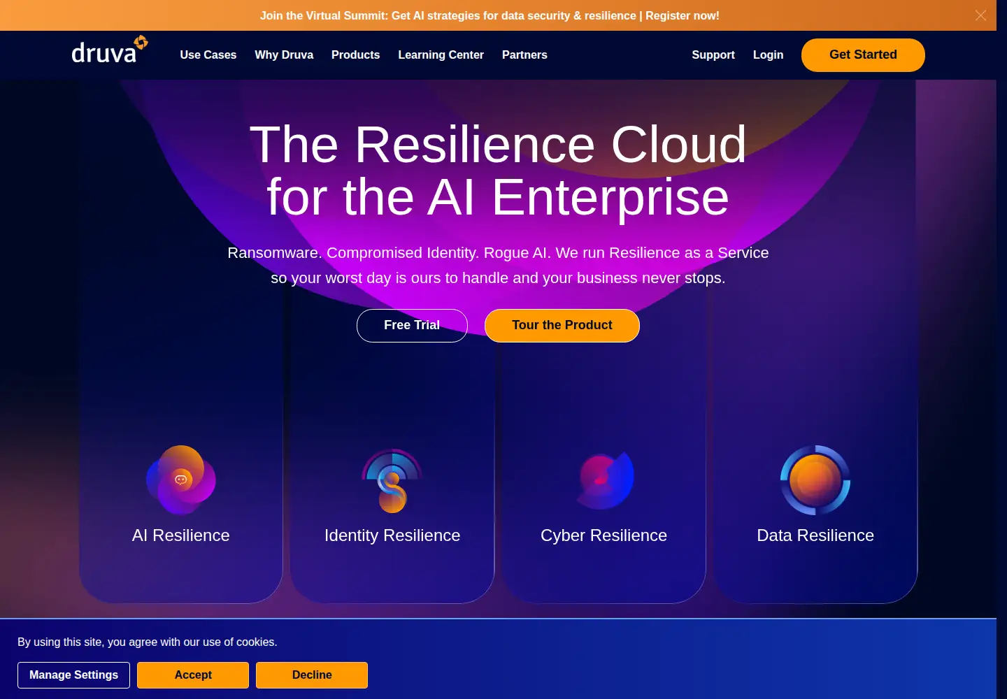 Screenshot of druva.com