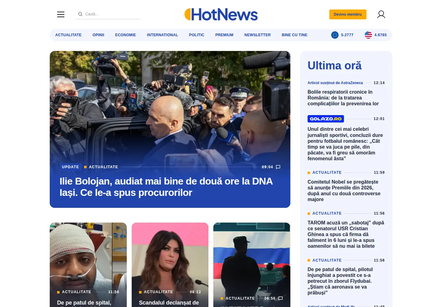 Screenshot of hotnews.ro